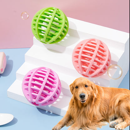 Dog Toy Pet Bite Resistant Molar To Relieve Boredom Toy TPR Leakage Ball Funny Training Teeth Cleaning Rubber Ball