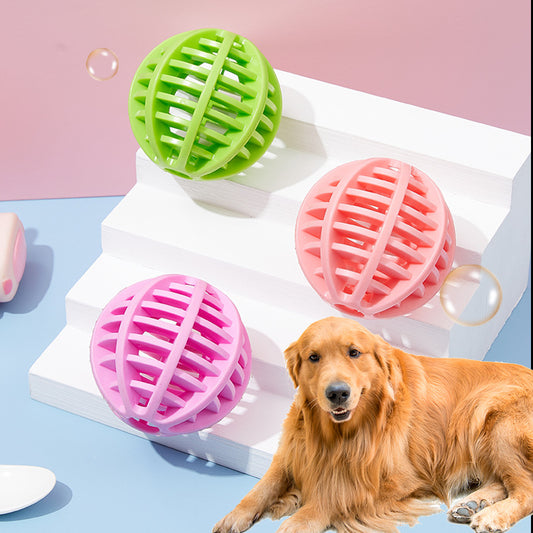 Dog Toy Pet Bite Resistant Molar To Relieve Boredom Toy TPR Leakage Ball Funny Training Teeth Cleaning Rubber Ball