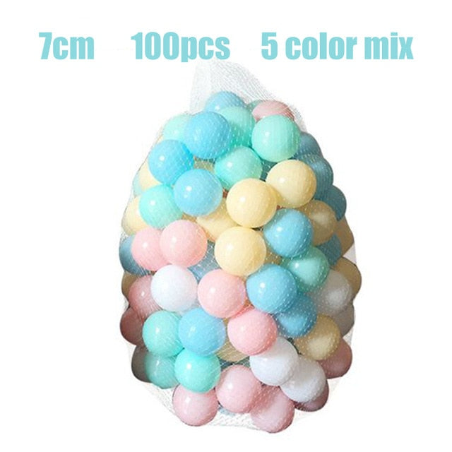 Baby Playpen 100 pcs/lot 5.5cm/7cm Ocean Ball Macaron Candy Air Ball Soft PE Swimming Pool Playpen Toy Ball