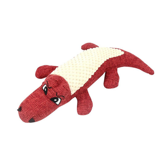 Fast delivery New Pet Dog Toy Linen Plush Animal Toy Dog Chew Squeaky Noise Cleaning Teeth Toy Chew Training Supplies
