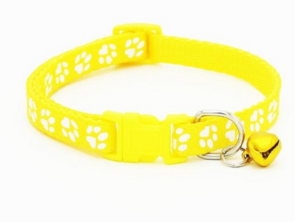 Collier de sécurité en nylon pour chien, chiot, chat, réglable, avec clochette