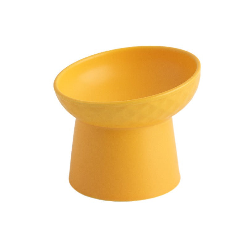 Élégant Bol en céramique à pied haut surélevé anti-renversement design unique pour chats et petits mammifères