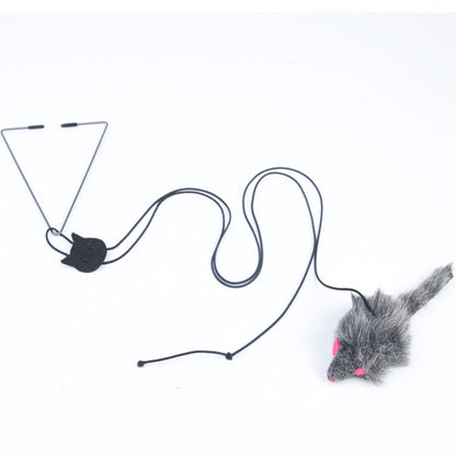 New Funny Cat Stick Toy Hanging Door Pet Hanging Catnip Toy Adjustable Self-Hey Funny Cat Toy
