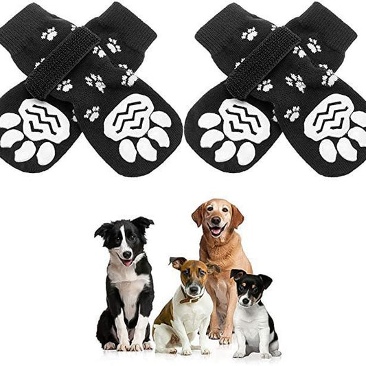 Chaussettes Antidérapantes Imperméables pour Chiens et Chats - Protection Pattes Toutes Saisons (Lot de 4)