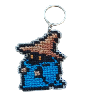 Porte-clés en points de croix - BLACK MAGE FINAL FANTASY