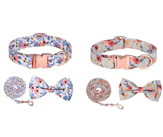 Ensemble Colliers en Cotton à motifs de Fleurs - 2 Choix de Couleurs