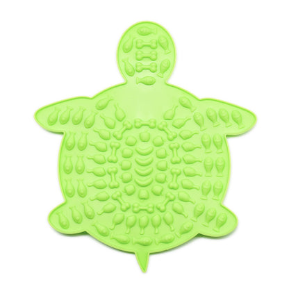 Tapis de léchage interactif Modèle Tortue en silicone avec ventouses