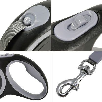 Laisse rétractable robuste automatique pour chiens de toute les tailles ,3M, 5M, 8M