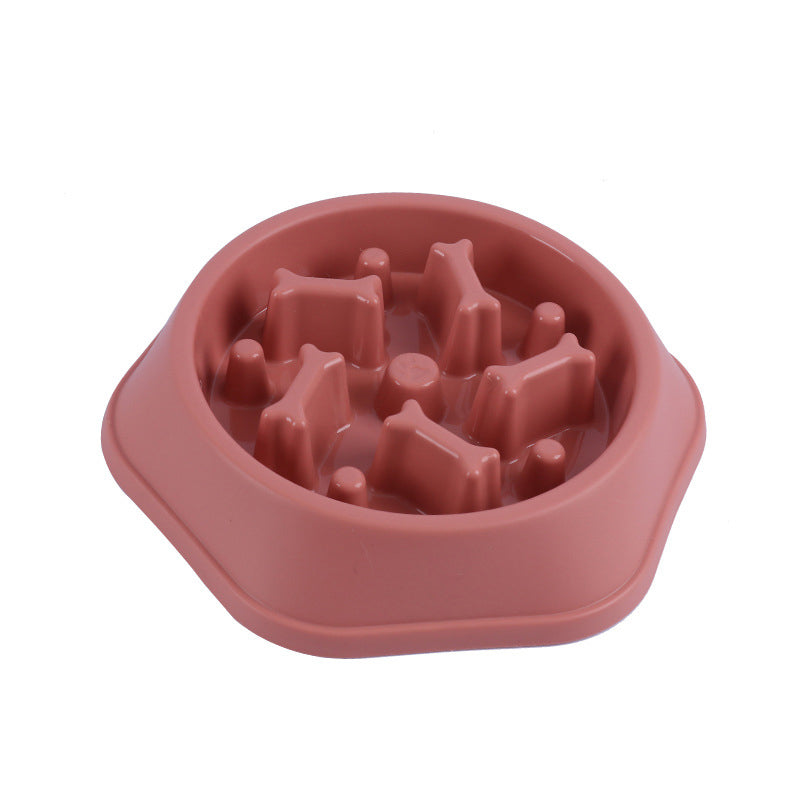 Anti-Choking Pet Slow Food Bowl Bone Shaped Slow Food Dog Bowl Food Bowl Anti-Spill Pet Bowl
