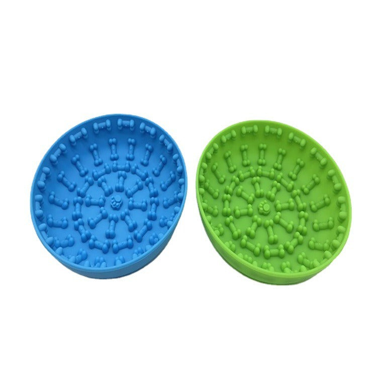 Pet slow feeding bowl Pet food utensils Cat and dog anti-choking slow feeding suction cup non-slip silicone slow feeding bowl