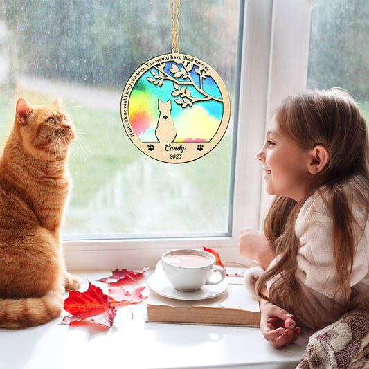 Ornement commémoratif, attrape-soleil, personnalisé chat