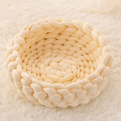 Filled Cotton Coarse Wool Hand-Woven Pet Cat Litter Can Be Machine Washed Coarse Cloth Dog Litter