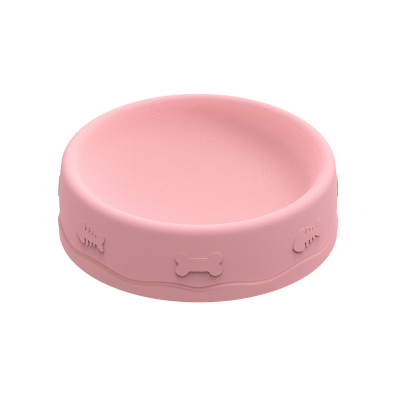 Multifunctional Portable Silicone Slow Food Pet Bowl Drinking Water Feeding Two-in-One Double Sided Bowl