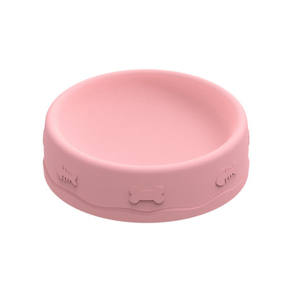 Multifunctional Portable Silicone Slow Food Pet Bowl Drinking Water Feeding Two-in-One Double Sided Bowl