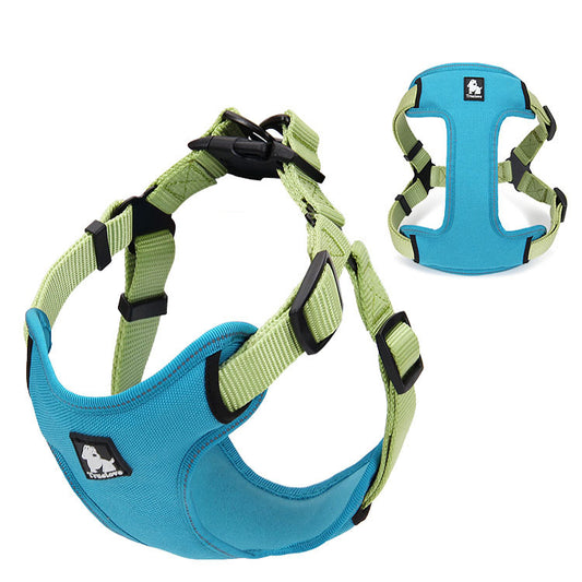 TrueLove - Harnais en nylon Oxford avec bande réfléchissante - Bleu et Vert
