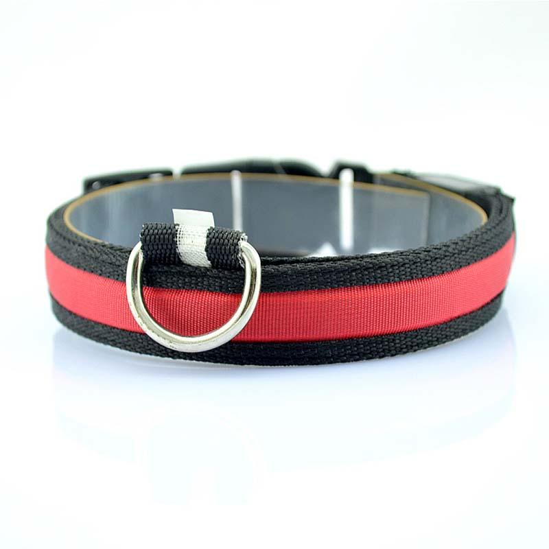 Collier en nylon pour chien et chat, lumière DEL, sécurité nocturne, flash lumineux