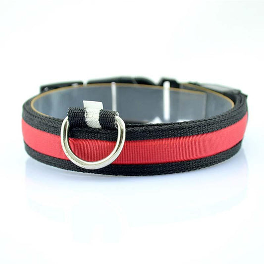 Collier en nylon pour chien et chat, lumière DEL, sécurité nocturne, flash lumineux