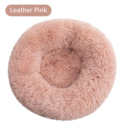 Lit Rond en Peluche Ultra Doux pour Chiens et Chats - 19 Couleurs | Confort Moelleux