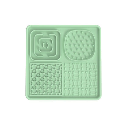 Tapis de léchage multi-surfaces + Spatule Plateau plaisirs avec ventouses 8''x 8''et 12''x 8''
