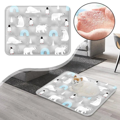 Tapis de refroidissement Motifs Ours Polaire pour Chiens et Chats