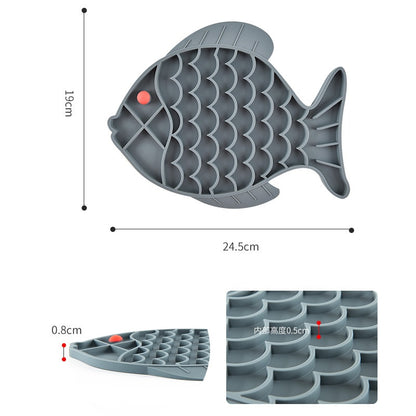 Tapis de léchage Modèles, Poisson, Fleur et Patte en silicone