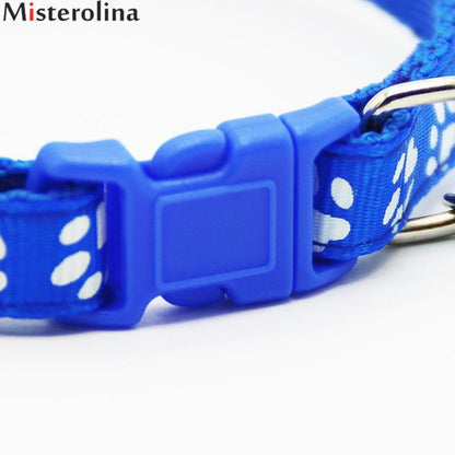 Collier de sécurité en nylon pour chien, chiot, chat, réglable, avec clochette