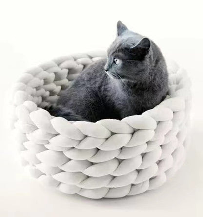 Filled Cotton Coarse Wool Hand-Woven Pet Cat Litter Can Be Machine Washed Coarse Cloth Dog Litter