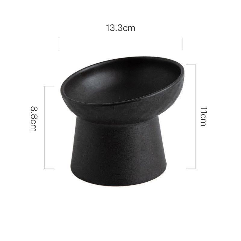 Élégant Bol en céramique à pied haut surélevé anti-renversement design unique pour chats et petits mammifères