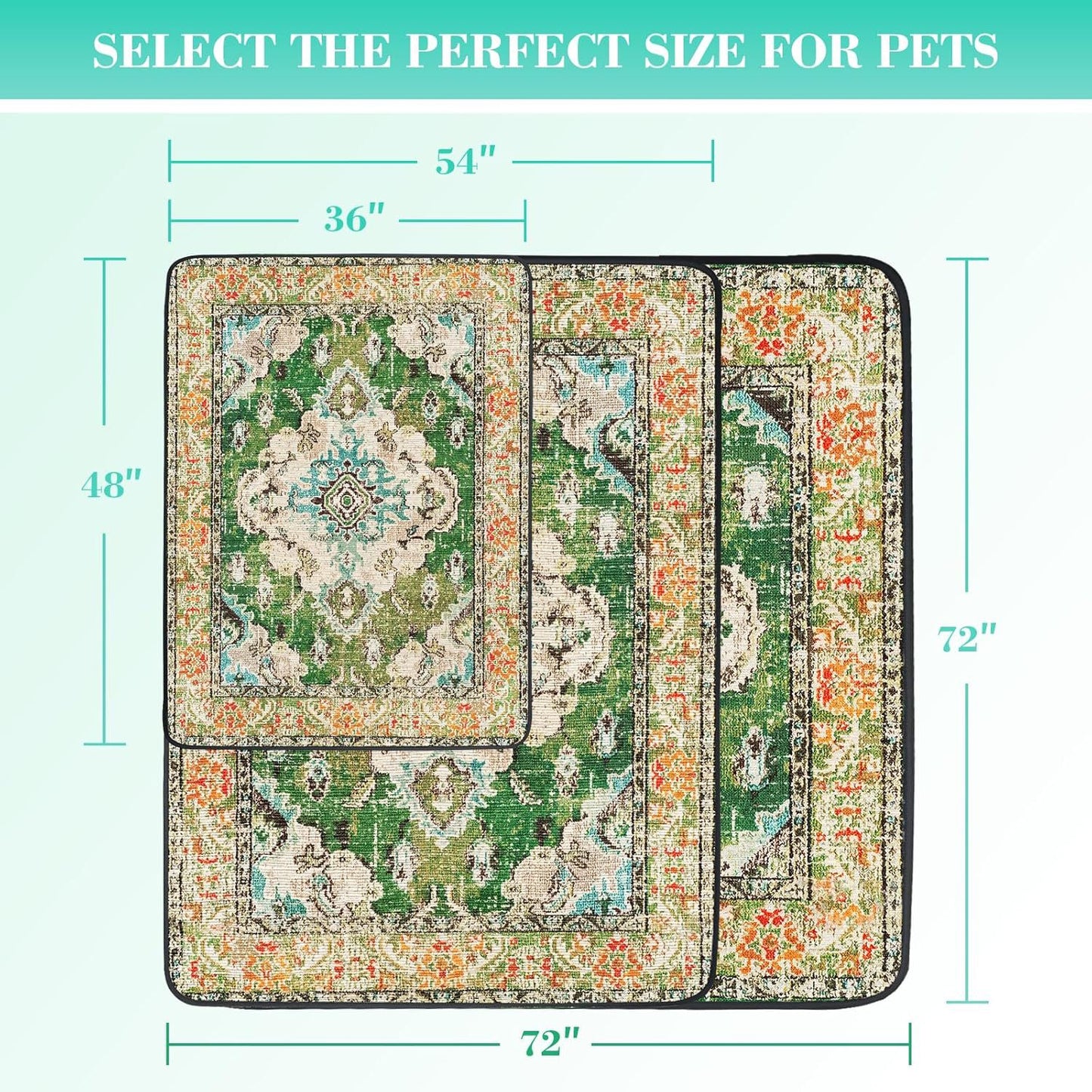 Scandinavian Minimalist Carpet Pet Mat, Stain-Resistant and Easy to Clean Sofa Coffee Table Mat, Urine-Proof Cat and Dog Pad