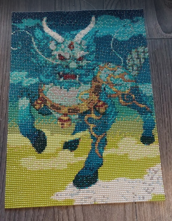 Peinture au diamant Superbe Démon terminée.