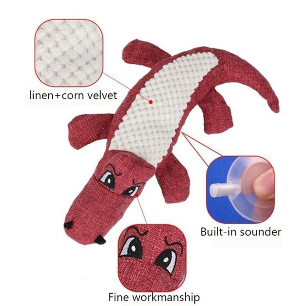 Fast delivery New Pet Dog Toy Linen Plush Animal Toy Dog Chew Squeaky Noise Cleaning Teeth Toy Chew Training Supplies