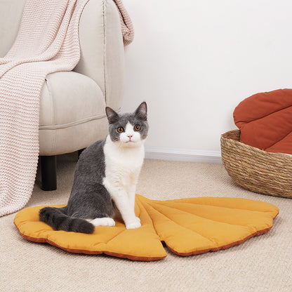 Leaf Cat Mat For Sleeping Pet Sleeping Mat Dog Mat Autumn And Winter Chew Resistant Cat Cage Mat