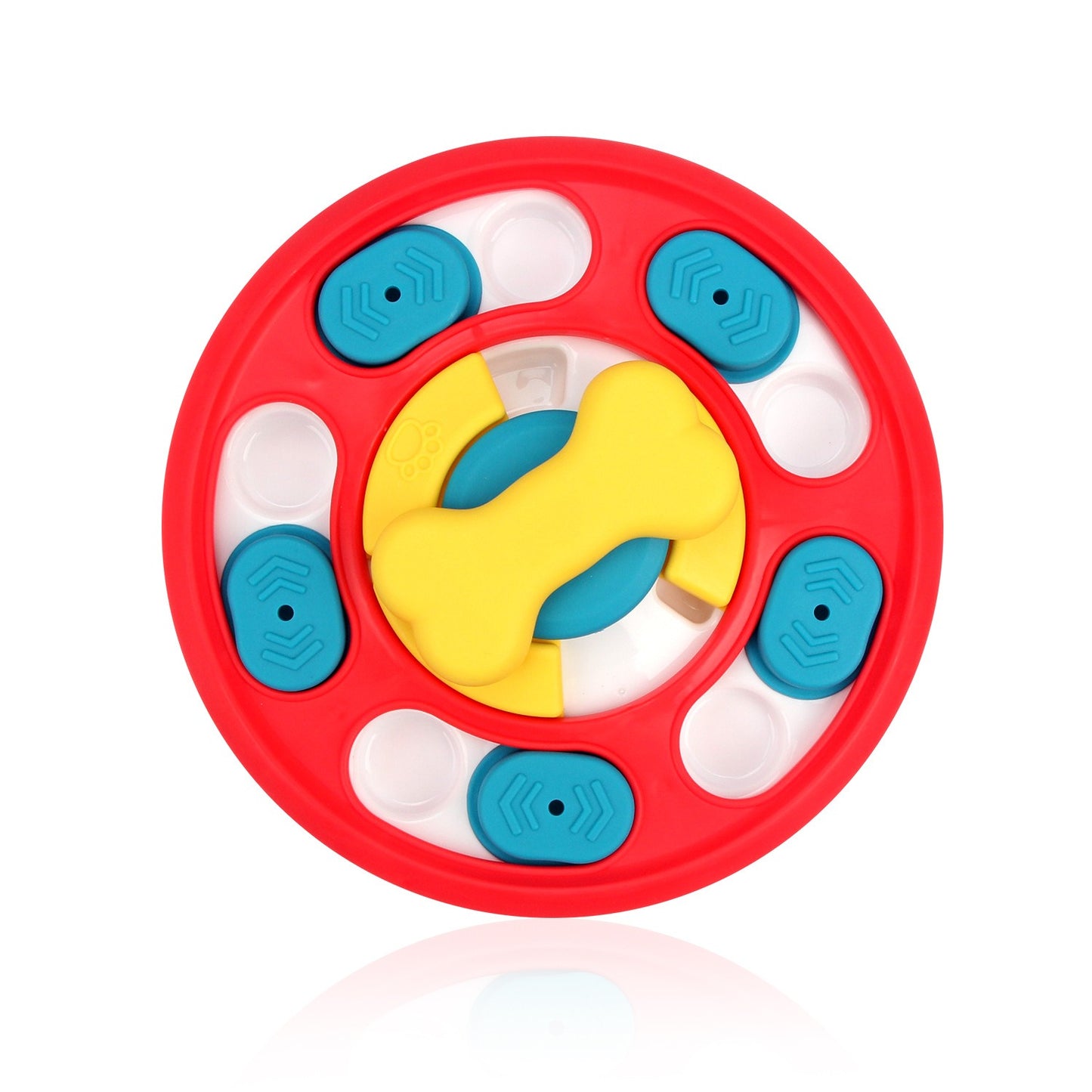 Rotating feeding toy slow food bowl dog turntable chew resistant training puzzle dog toy