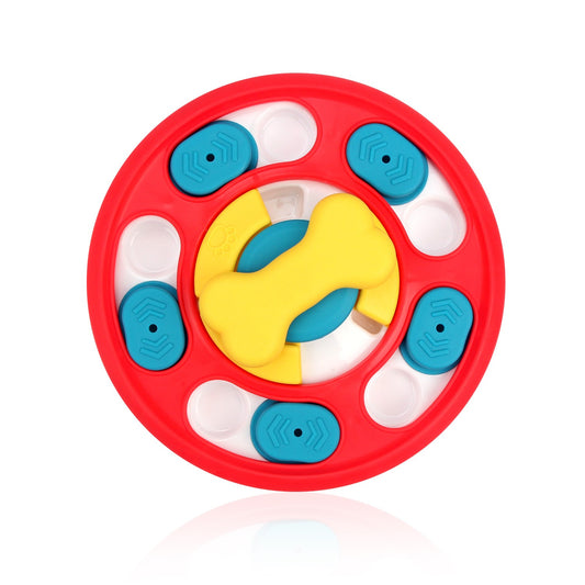 Rotating feeding toy slow food bowl dog turntable chew resistant training puzzle dog toy