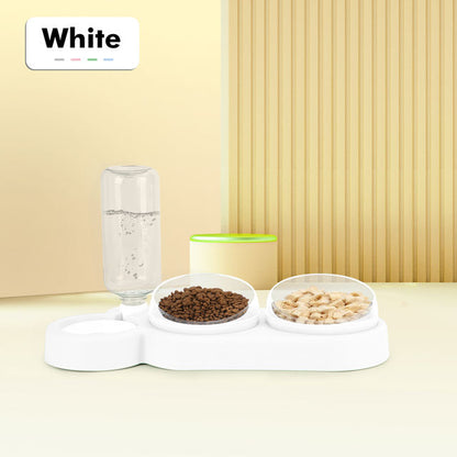 Cat Bowl Double Bowl Automatic Drinking Dog Food Bowl Pet Bowl Anti-Spill Small Dogs Food Bowl Pet Supplies