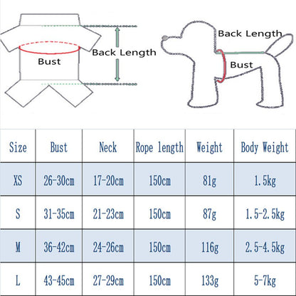 Polyester Pet Harness Set Reflective Traction Rope Set Breathable Chest And Back Cat Vest-style Chest Strap Small And Medium Cat