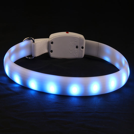 Collier lumineux à DEL pour chien et chat, multicolore, 11 types et modes clignotants, Ajustable et résistant à l’eau