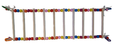 Wooden Ladder/Bridge and Colorful Wooden Beads, Medium Size