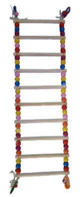 Wooden Ladder/Bridge and Colorful Wooden Beads, Medium Size