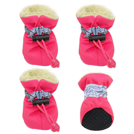 4pcs Waterproof Winter Shoes For Pet