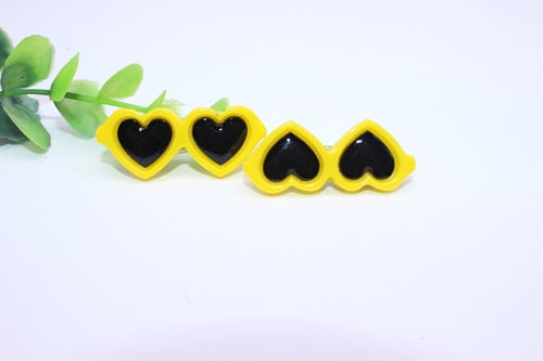 2pcs/1pair Fashion Style Pet Dog Hair Bows Dog Accessories Love Glasses Pet Dog Cat Hair Hairpin pet Accessories Products
