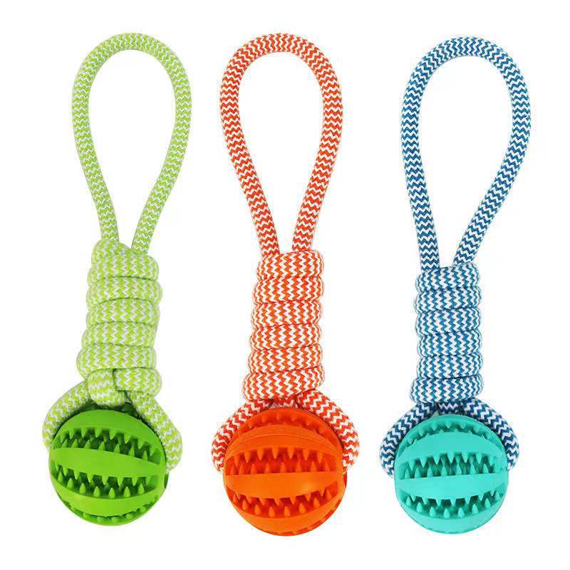 New Dog Toys Rubber Hand pulled Spill Ball Toys Molars Bite Teeth Cleaning Pet Products