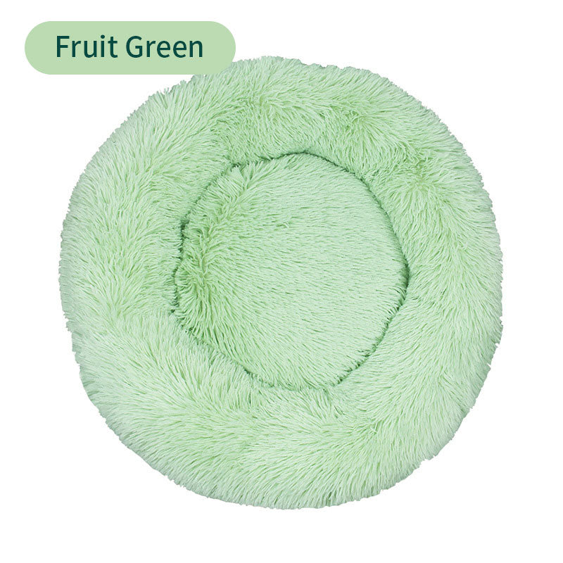 Lit Rond en Peluche Ultra Doux pour Chiens et Chats - 19 Couleurs | Confort Moelleux