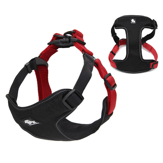 TrueLove - Harnais en nylon Oxford avec bande réfléchissante - Rouge et Noir