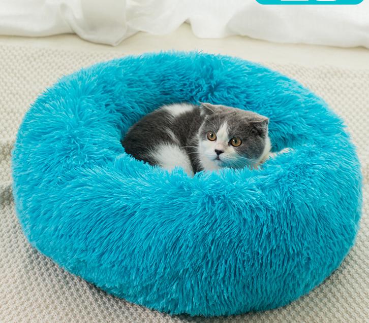 Round Plush Pet Winter Warm Pet Cat Litter Dog Bed Cat Mat Pet Supplies Dog Kennel Cat Litter