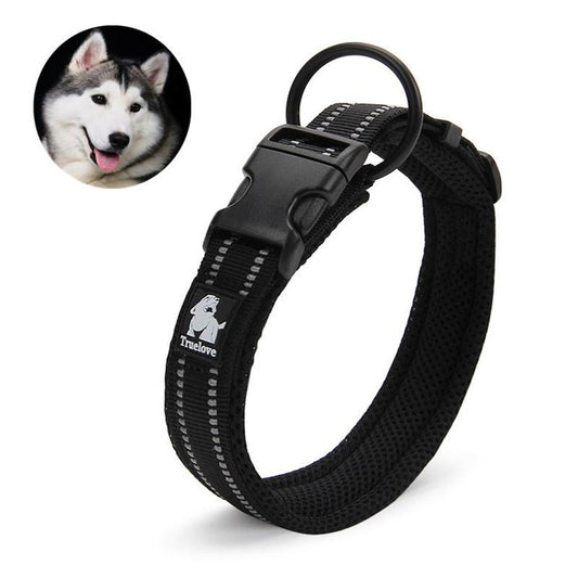 TrueLove - Collier Nylon réfléchissant - Chien - Noir