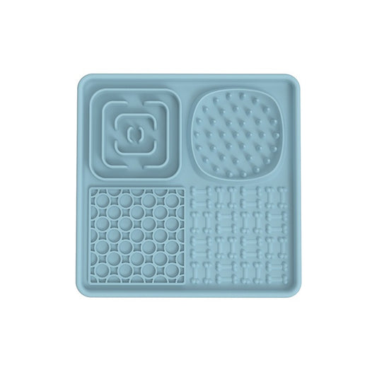 Tapis de léchage multi-surfaces + Spatule Plateau plaisirs avec ventouses 8''x 8''et 12''x 8''