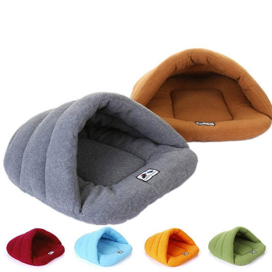 Panier Chausson Douillet pour Chat, Chien, Furet et petits animaux - Lit Grotte Confortable en Coton Respirant
