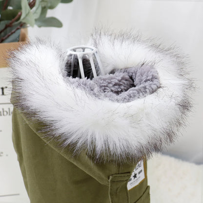 Winter Dog Clothes for Small Dogs Warm Dog Coat Jacket French Bulldog Clothes Hooded Coat Pet Puppy Cloting Fleece Padded Outfit