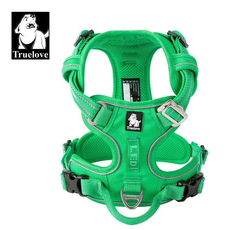 Truelove - Harnais anti-traction élégant, sécuritaire et durable pour Chiens - Vert